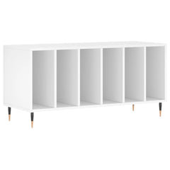 Record Cabinet White Engineered Wood, image 2