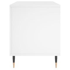 Record Cabinet White Engineered Wood, image 5