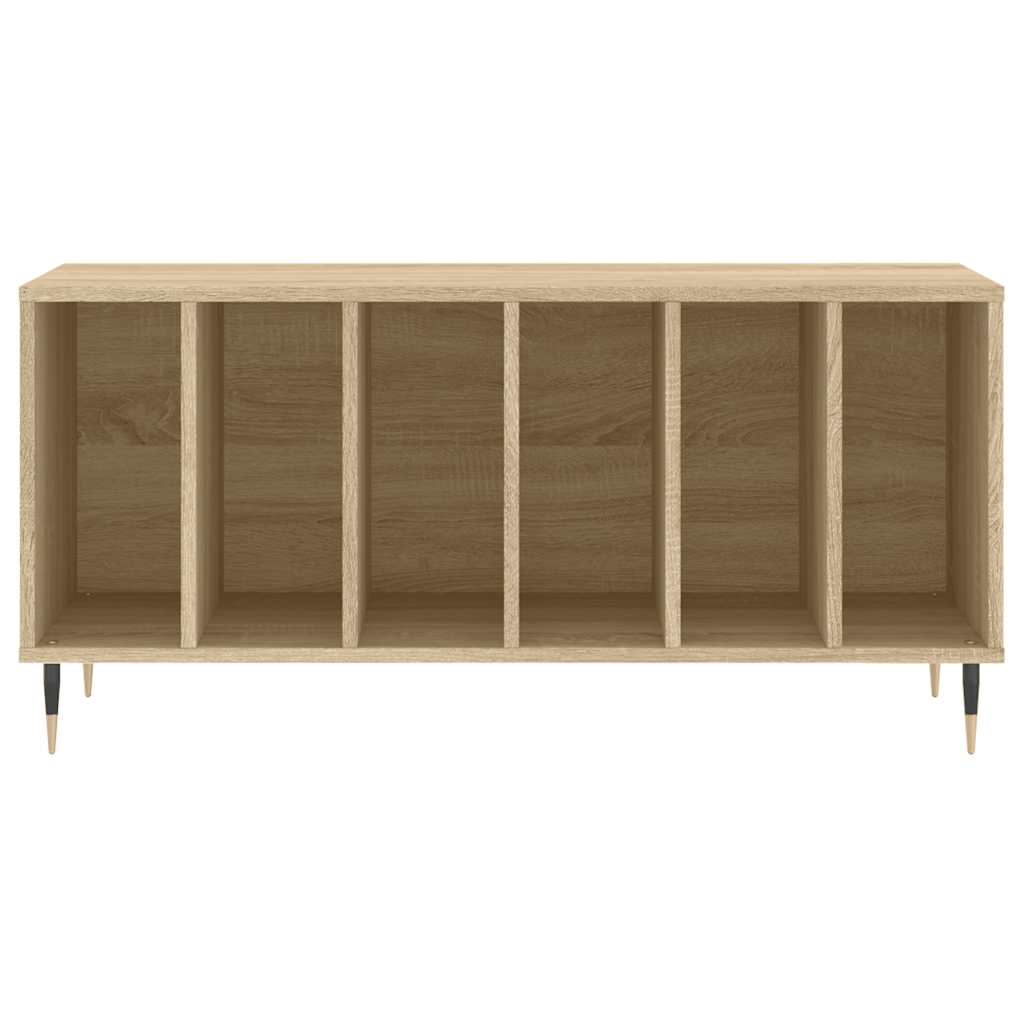 vidaXL Record Cabinet | Sonoma oak | Engineered wood, iron | 100 x 38 x 48 cm 4