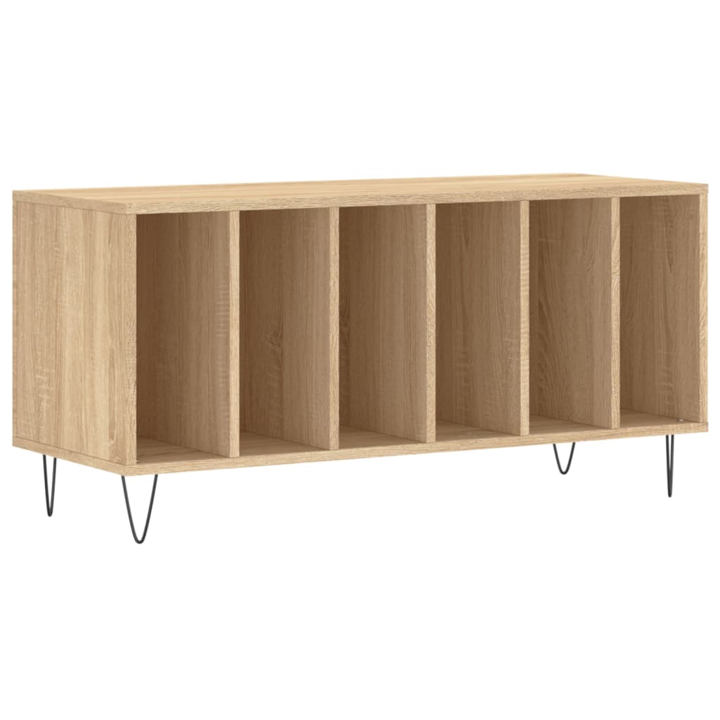 vidaXL Record Cabinet Sonoma Oak 100x38x48 cm Engineered Wood 2