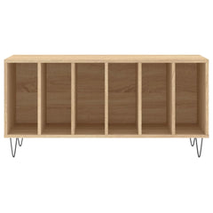 vidaXL Record Cabinet Sonoma Oak 100x38x48 cm Engineered Wood 4