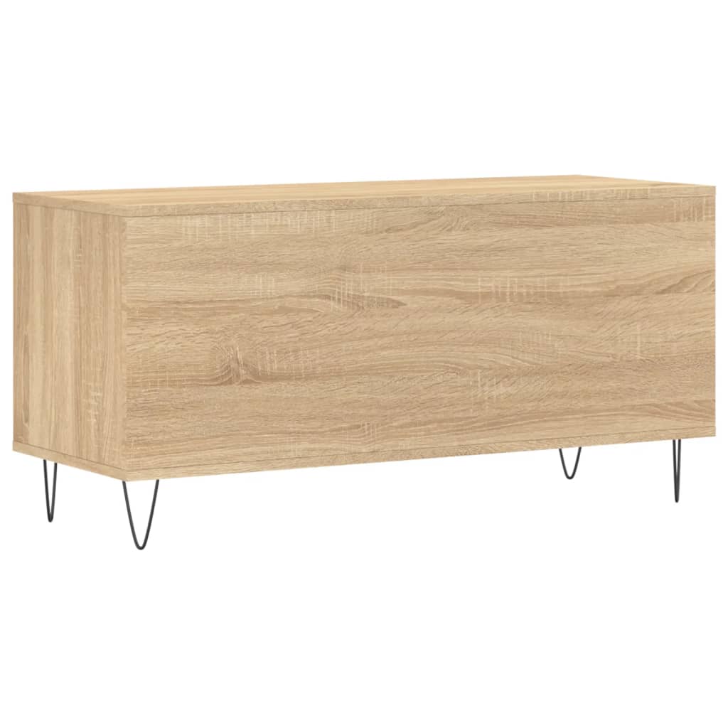 vidaXL Record Cabinet Sonoma Oak 100x38x48 cm Engineered Wood 6