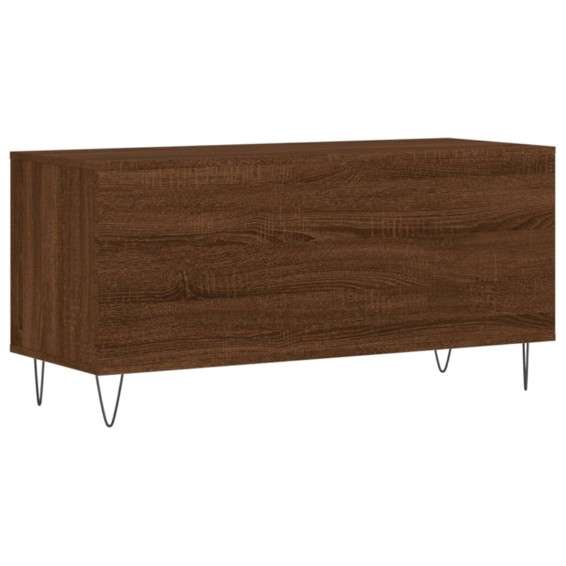 Record Cabinet Brown Oak 100x38x48 cm Engineered Wood