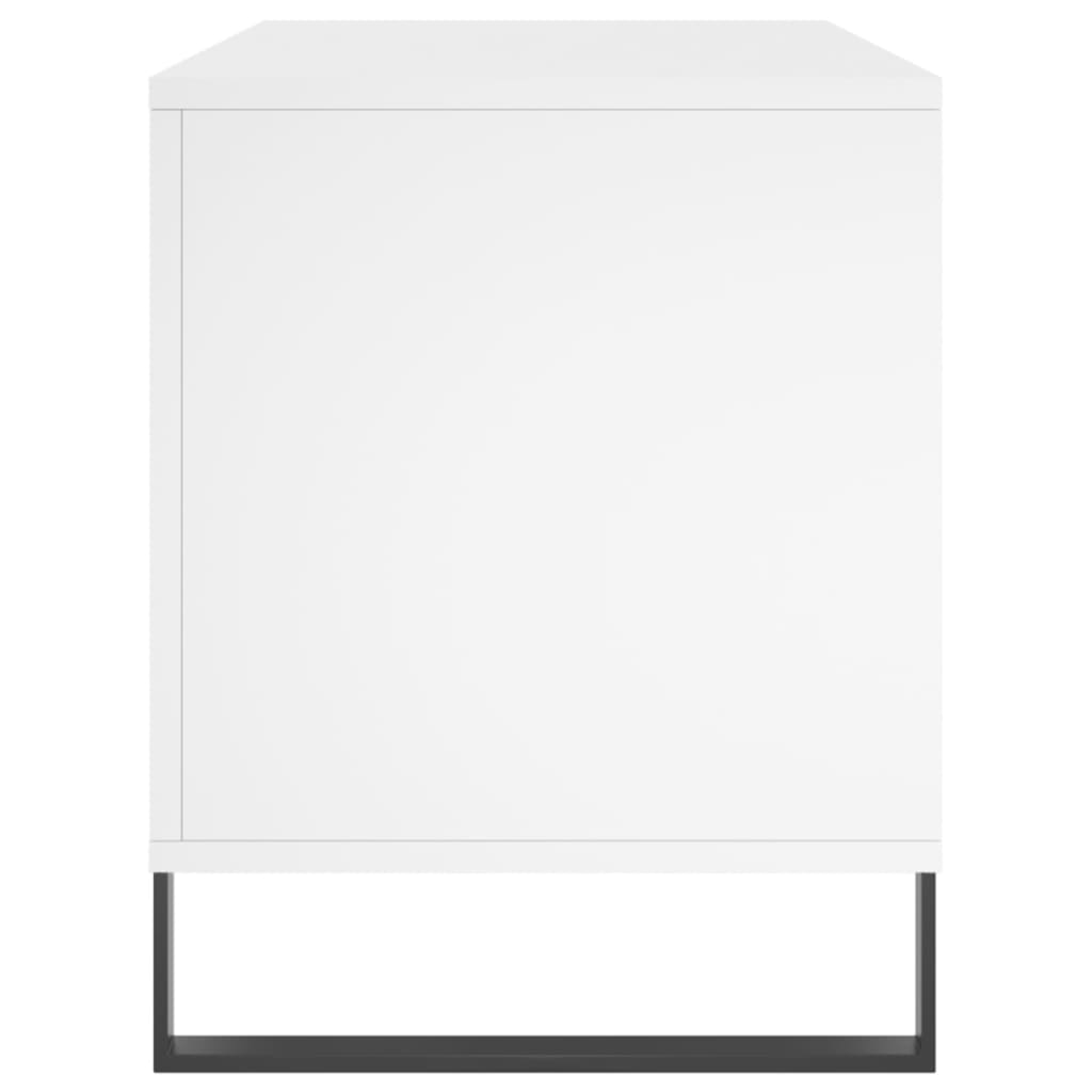 Record Cabinet White Engineered Wood, image 5