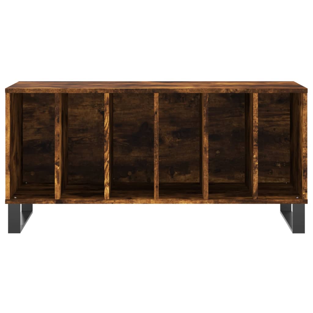 Record Cabinet Smoked Oak Engineered Wood, image 4