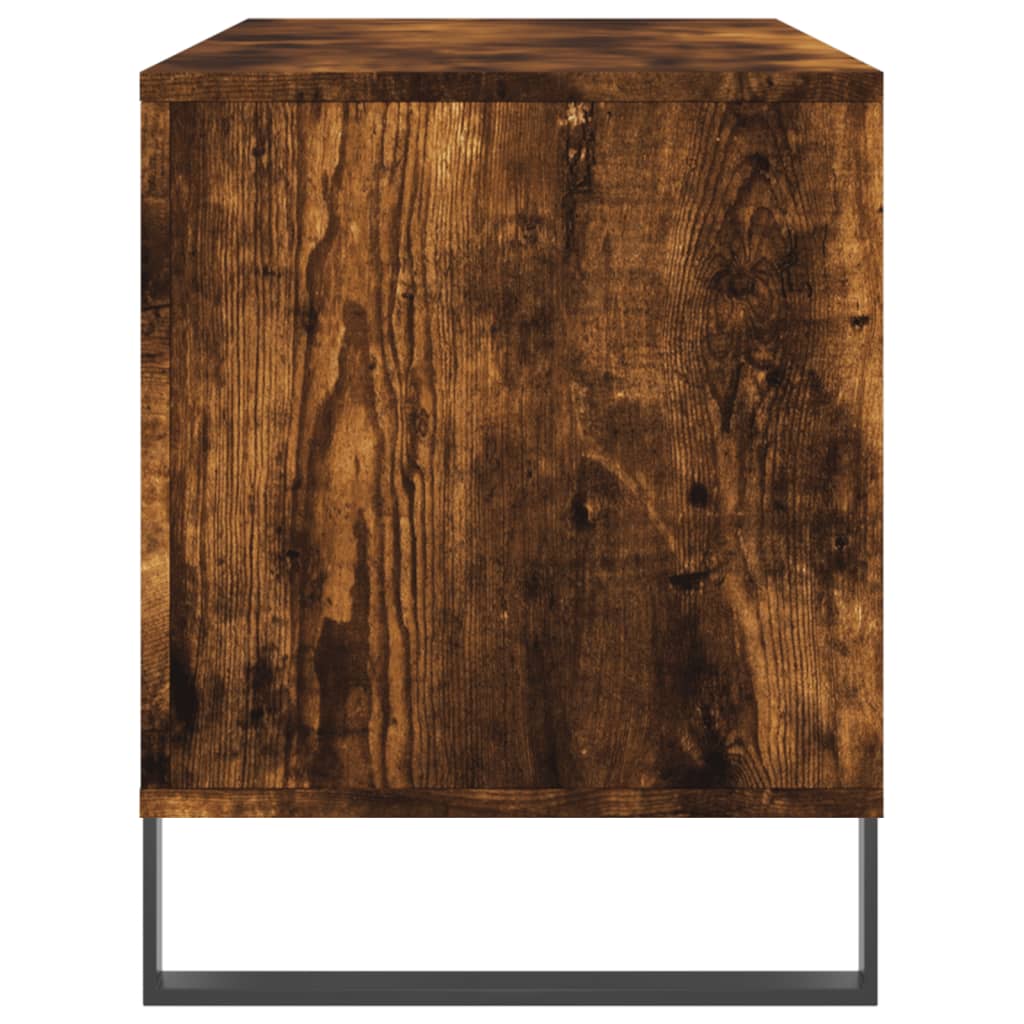 Record Cabinet Smoked Oak Engineered Wood, image 5