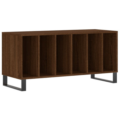 Record Cabinet Brown Oak 100x38x48 cm Engineered Wood