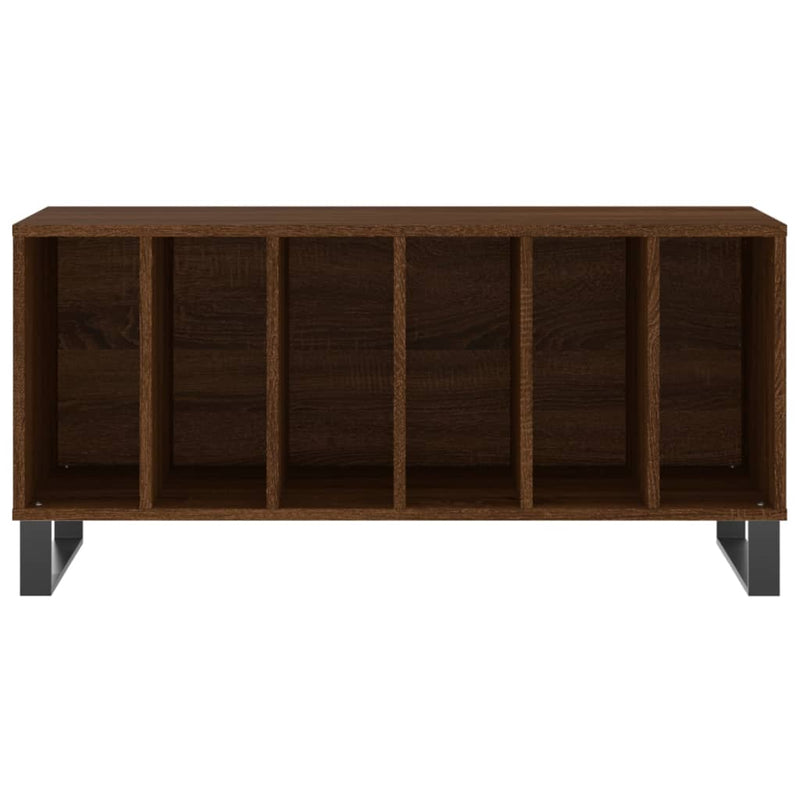 Record Cabinet Brown Oak 100x38x48 cm Engineered Wood