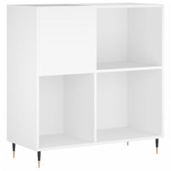 Record Cabinet White Engineered Wood, image 2