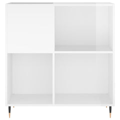 vidaXL Record Cabinet High Gloss White 84.5x38x89 cm Engineered Wood 4