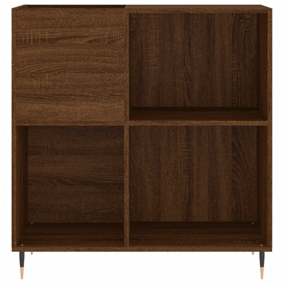 Record Cabinet Brown Oak 84.5x38x89 cm Engineered Wood