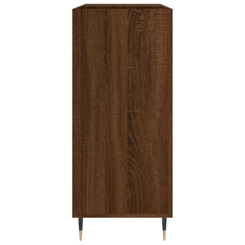 Record Cabinet Brown Oak 84.5x38x89 cm Engineered Wood