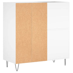 Record Cabinet White Engineered Wood, image 6