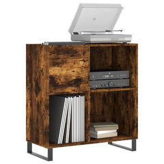 vidaXL Record Cabinet Smoked Oak 84.5x38x89 cm Engineered Wood 3