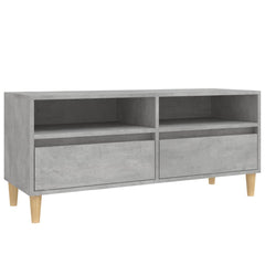 vidaXL TV Cabinet Concrete Grey 100x34.5x44.5 cm Engineered Wood 2