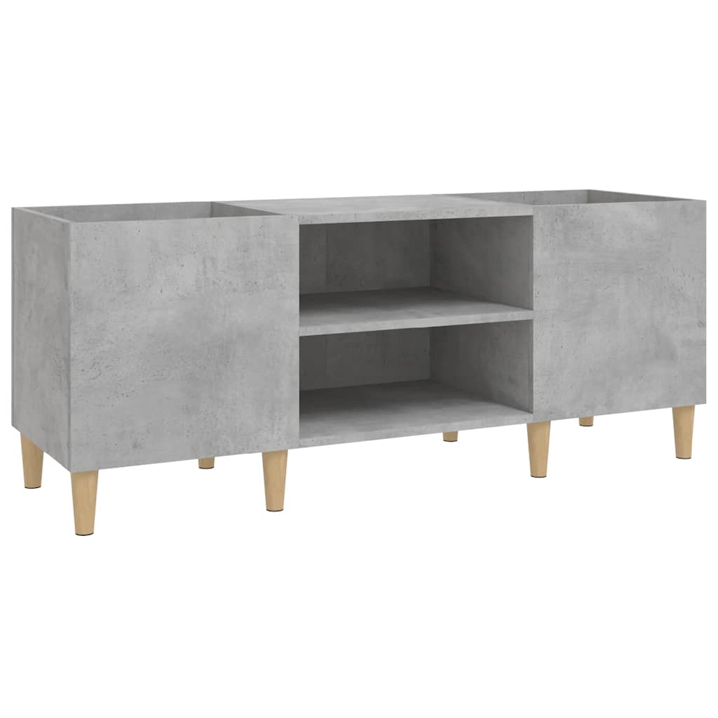 vidaXL Record Cabinet Concrete Grey 121x38x48 cm Engineered Wood 2