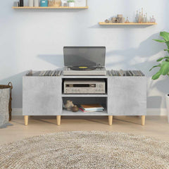 vidaXL Record Cabinet Concrete Grey 121x38x48 cm Engineered Wood 3