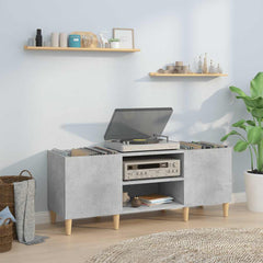 vidaXL Record Cabinet Concrete Grey 121x38x48 cm Engineered Wood 1