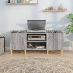 vidaXL Record Cabinet Grey Sonoma 121x38x48 cm Engineered Wood 3