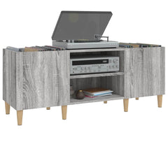 vidaXL Record Cabinet Grey Sonoma 121x38x48 cm Engineered Wood 4
