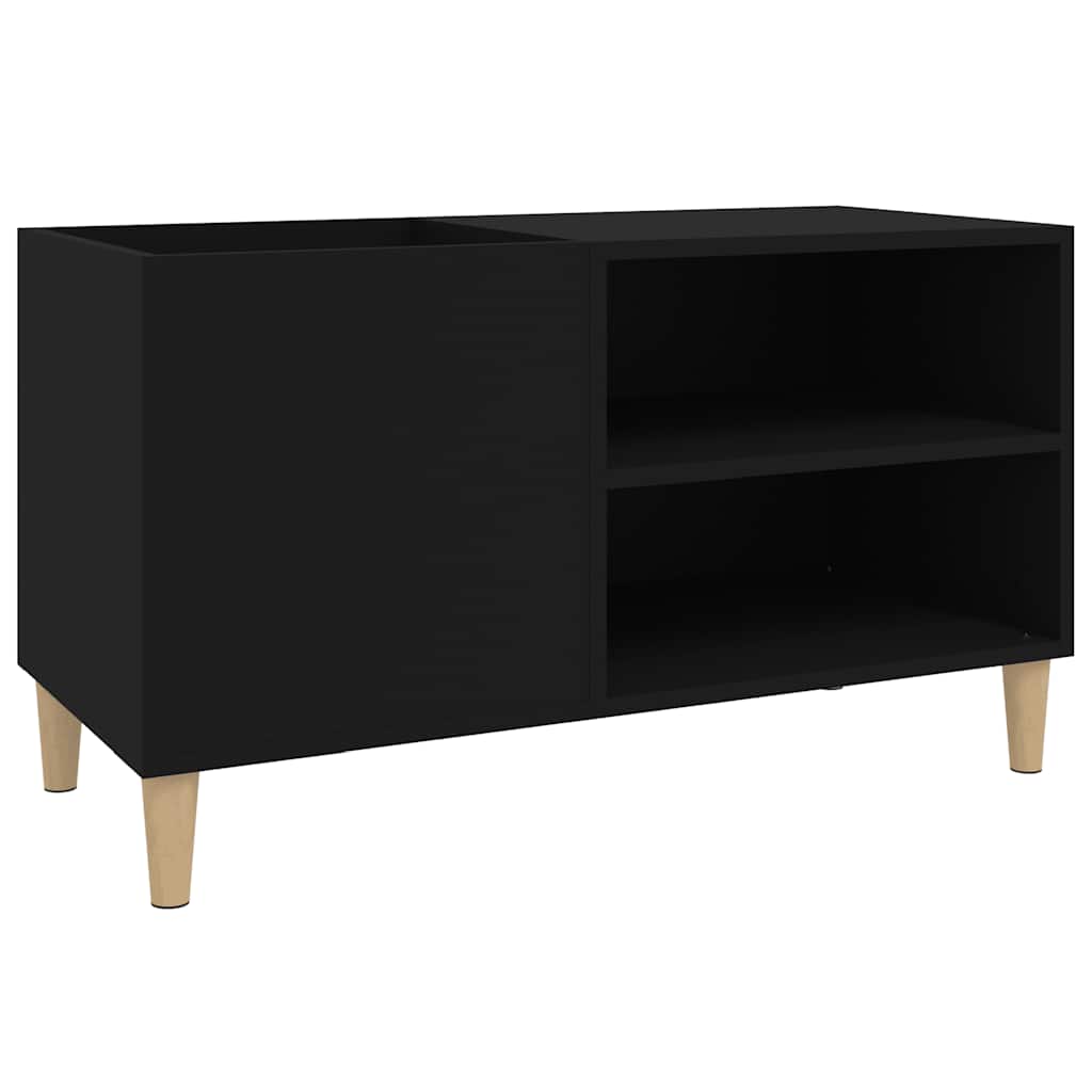 vidaXL Record Cabinet Black 84.5x38x48 cm Engineered Wood 2