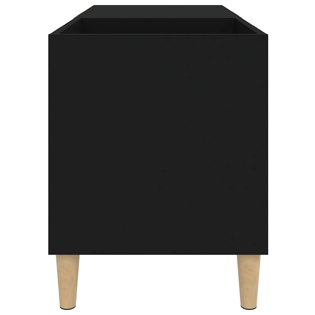 vidaXL Record Cabinet Black 84.5x38x48 cm Engineered Wood 6