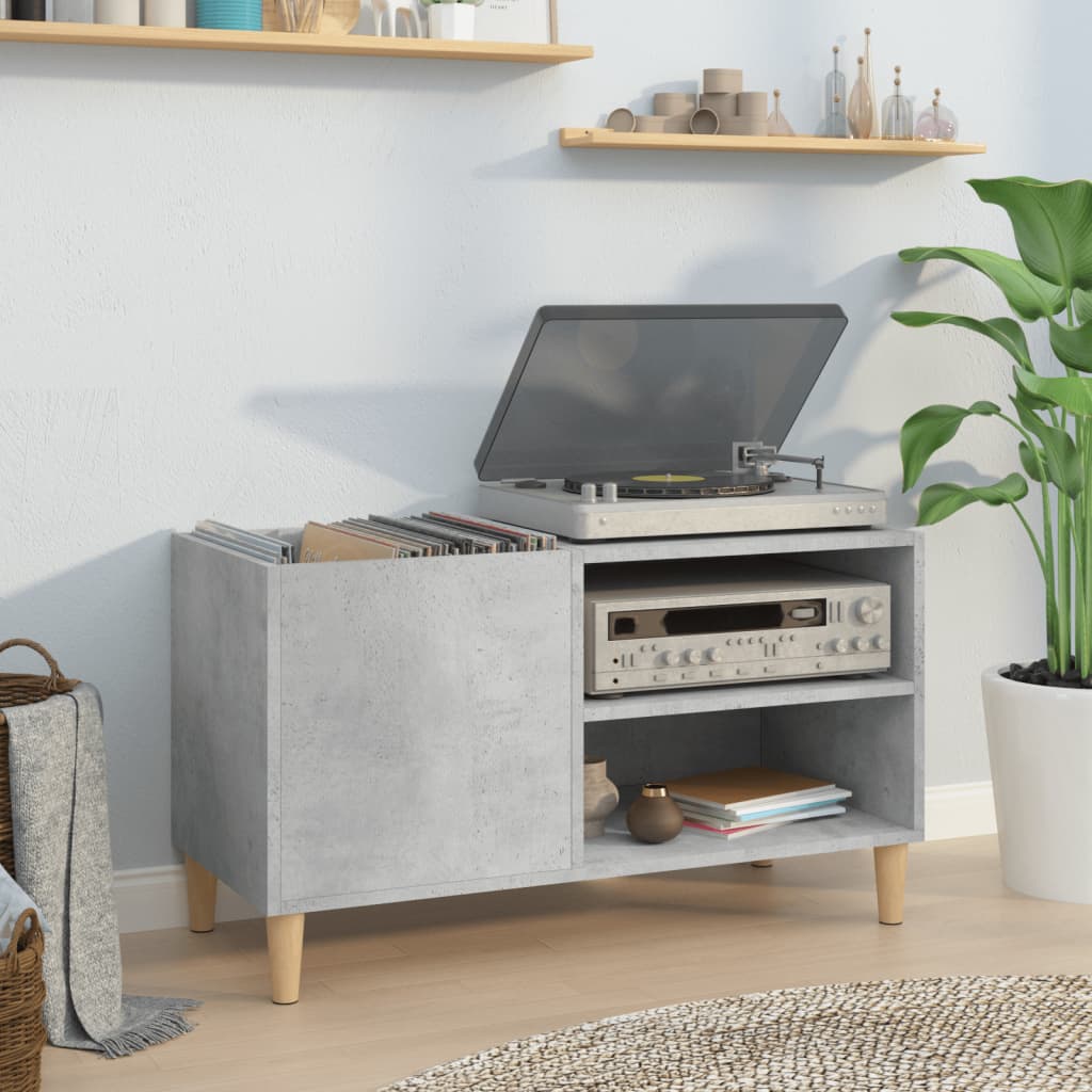 vidaXL Record Cabinet Concrete Grey 84.5x38x48 cm Engineered Wood 1