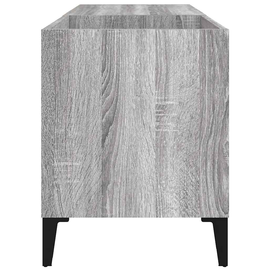 vidaXL Record Cabinet Grey Sonoma 84.5x38x48 cm Engineered Wood 6