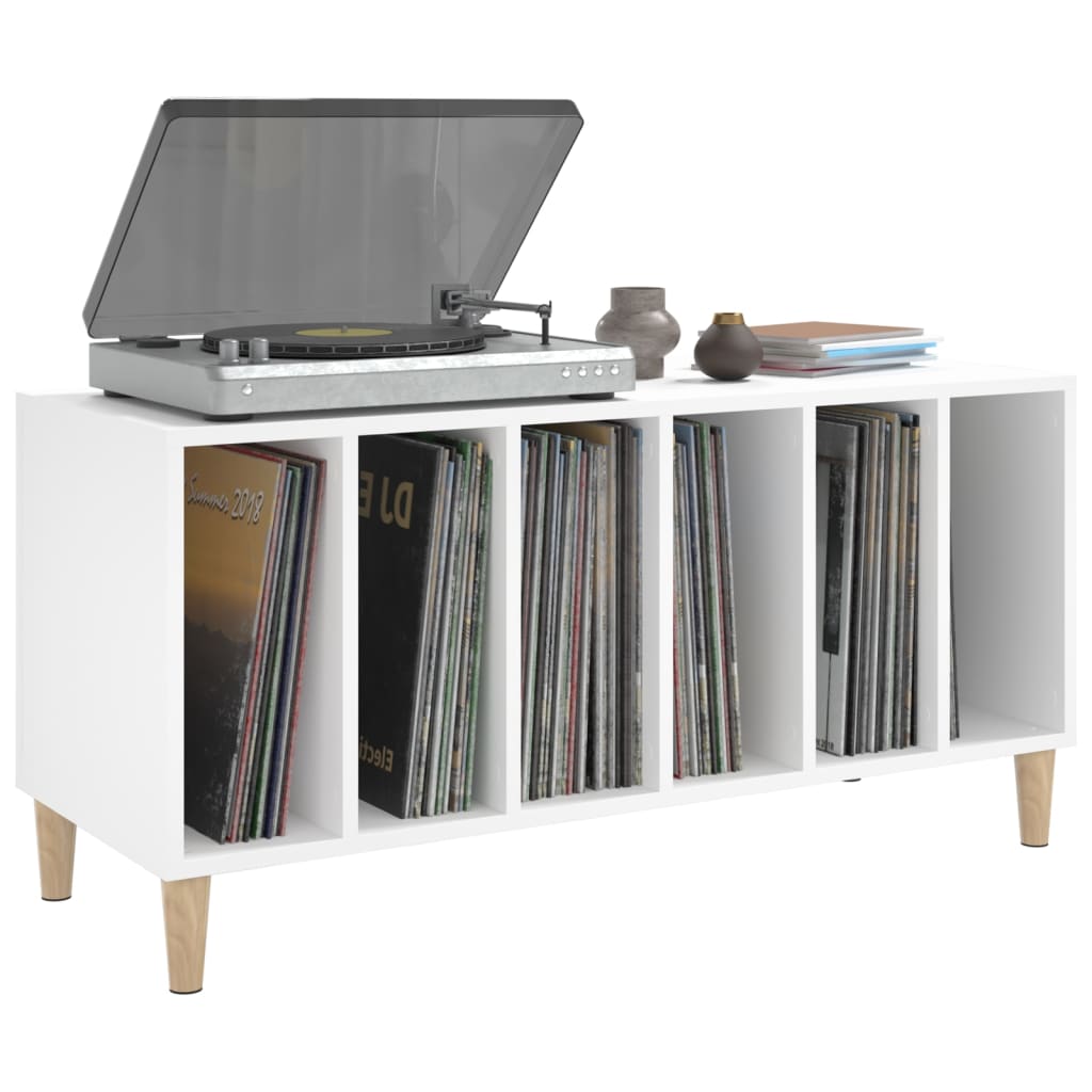 vidaXL Record Cabinet White 100x38x48 cm Engineered Wood 4