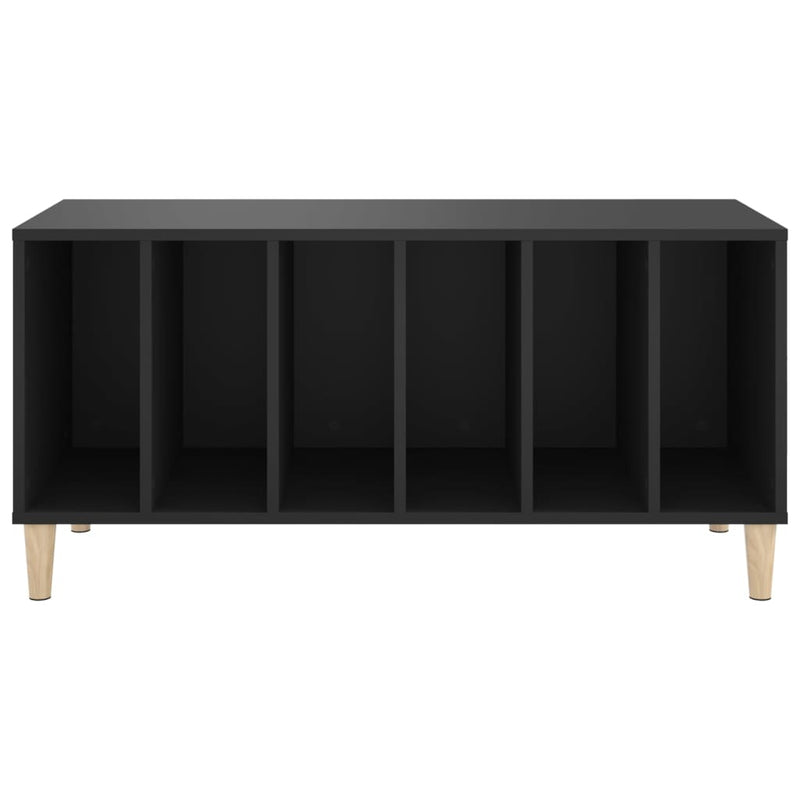 Record Cabinet Black 100x38x48 cm Engineered Wood