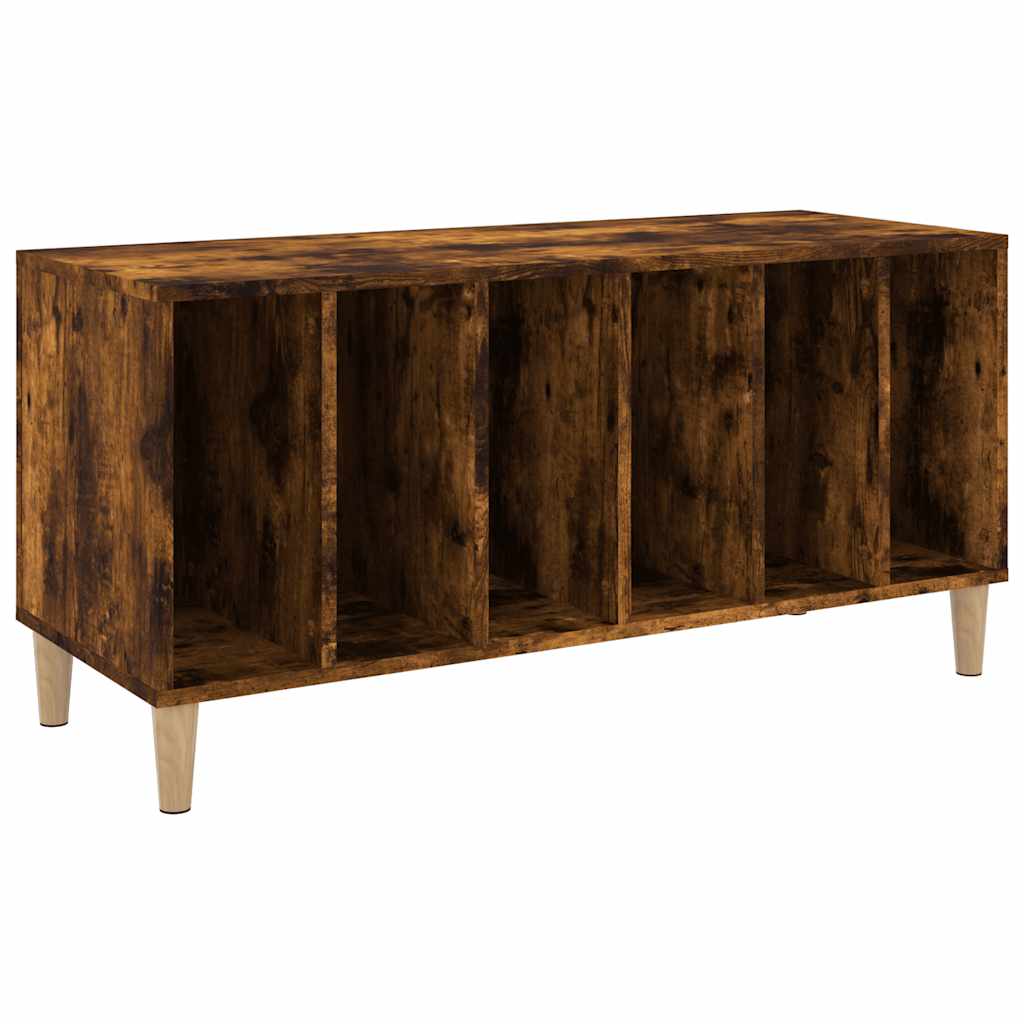 vidaXL Record Cabinet Smoked Oak 100x38x48 cm Engineered Wood 2