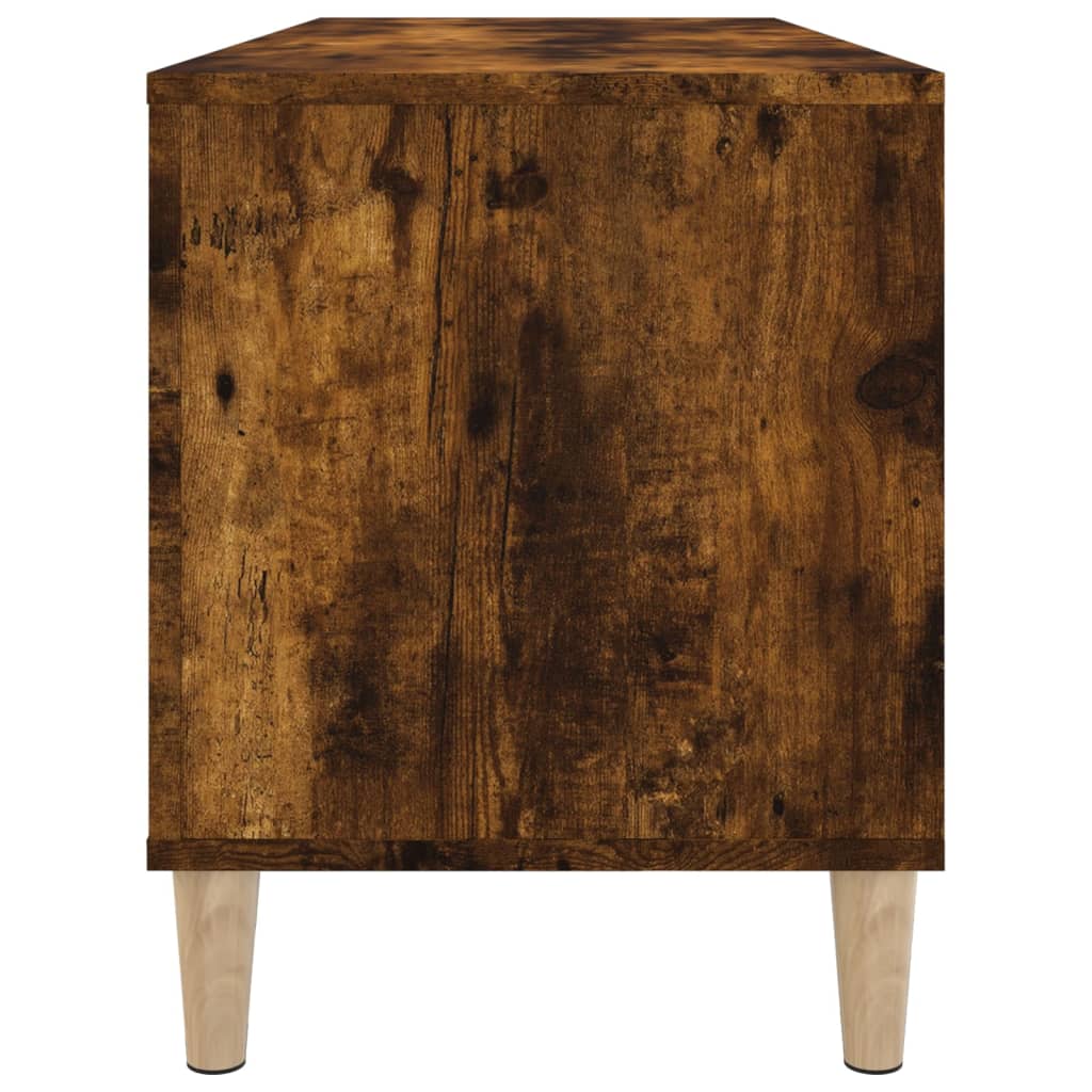 vidaXL Record Cabinet Smoked Oak 100x38x48 cm Engineered Wood 6