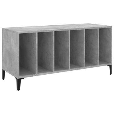 Record Cabinet Concrete Grey 100x38x48 cm Engineered Wood