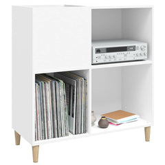 vidaXL Record Cabinet White 84.5x38x89 cm Engineered Wood 4