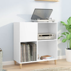 vidaXL Record Cabinet White 84.5x38x89 cm Engineered Wood 1