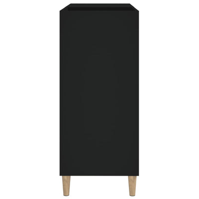 Record Cabinet Black 84.5x38x89 cm Engineered Wood