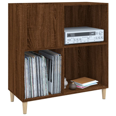 Record Cabinet Brown Oak 84.5x38x89 cm Engineered Wood