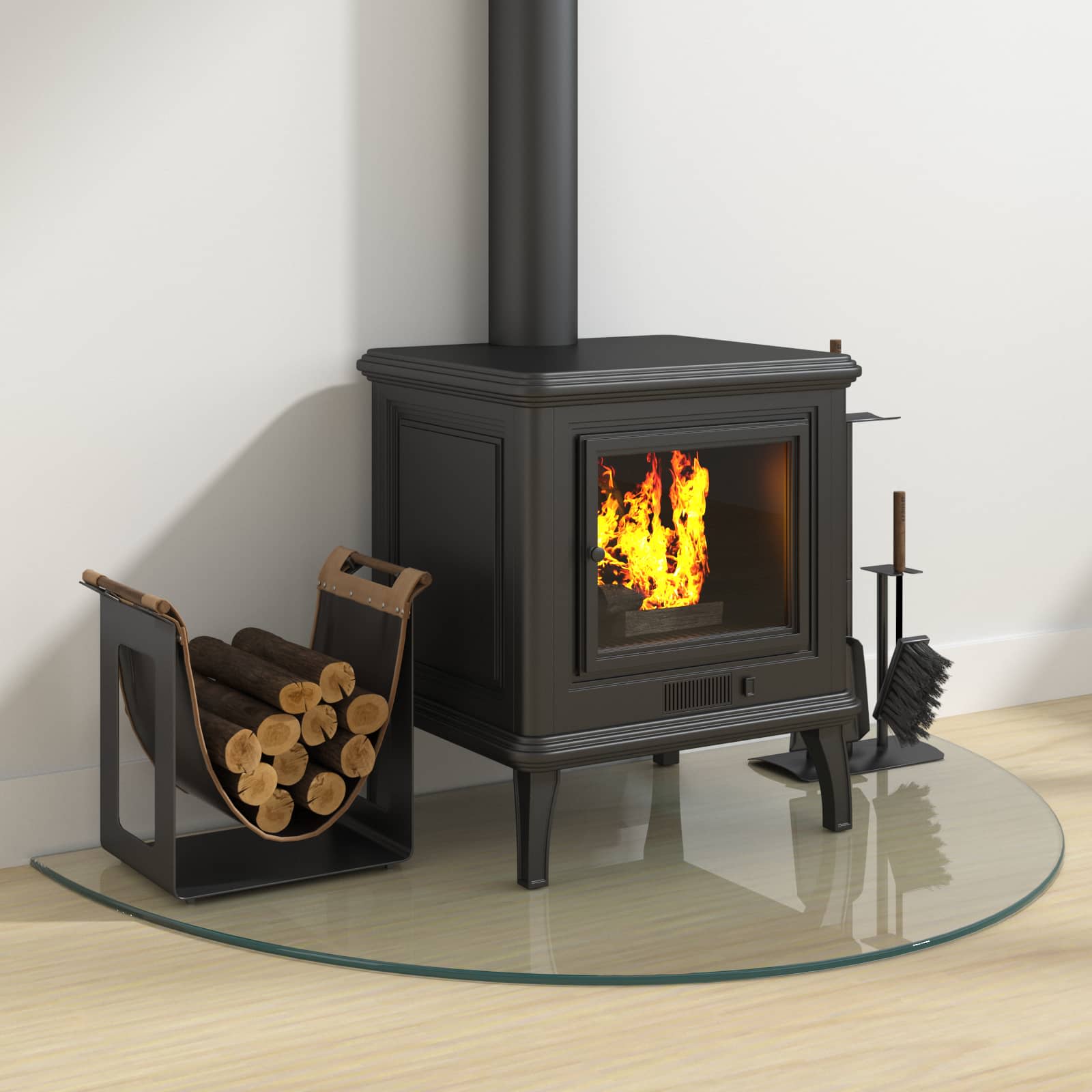 vidaXL Fireplace Glass Plate Transparent 1000 x 600 mm Glass 3