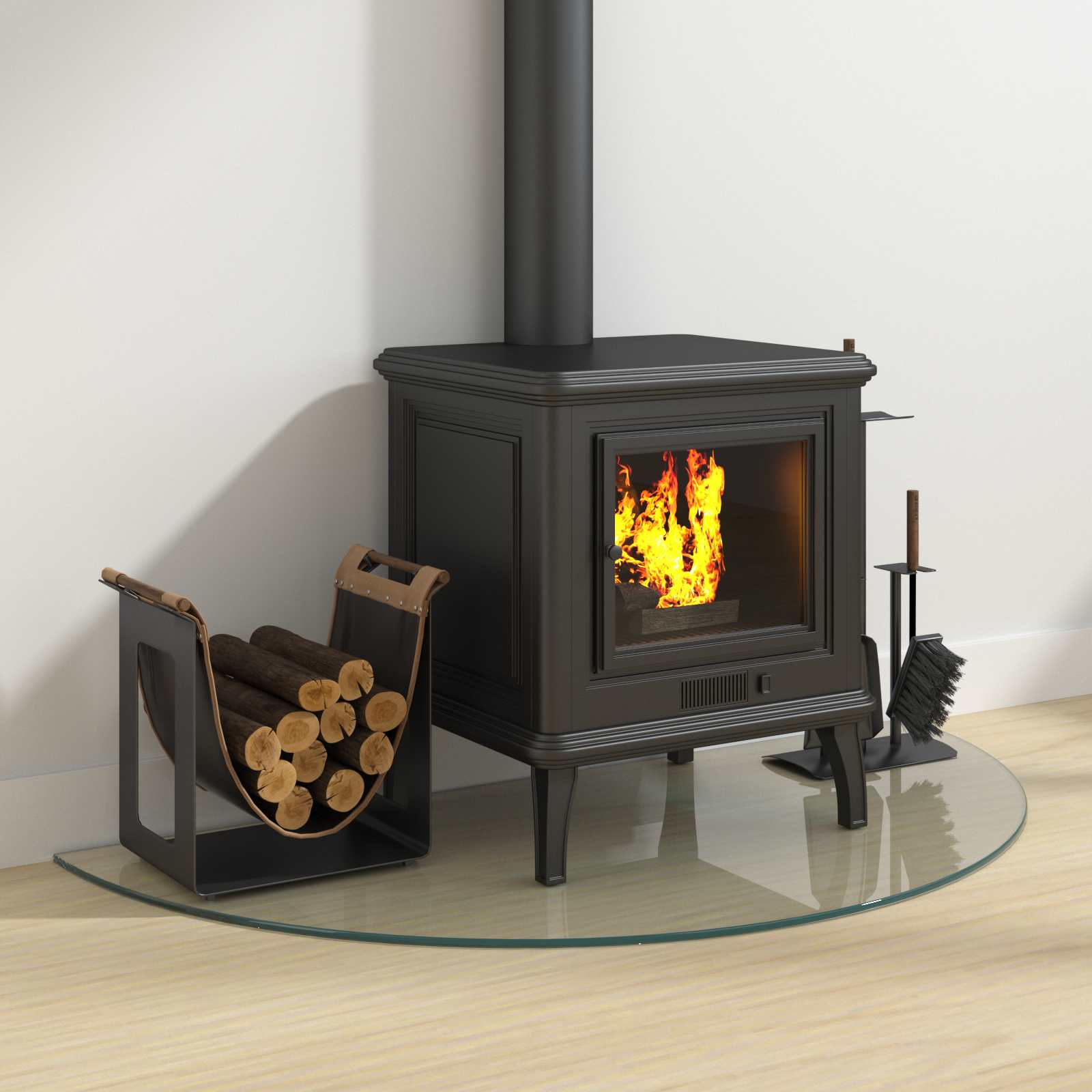 vidaXL Fireplace Glass Plate Transparent 1000 x 500 mm Glass 3