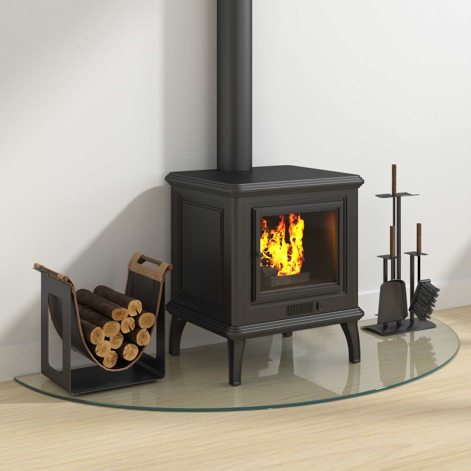 vidaXL Fireplace Glass Plate Transparent 1200 x 500 mm Glass 3