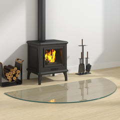 vidaXL Fireplace Glass Plate Transparent 800 x 500 mm Glass