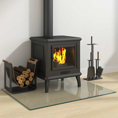 vidaXL Fireplace Glass Plate Transparent 80 x 60 cm Glass 3
