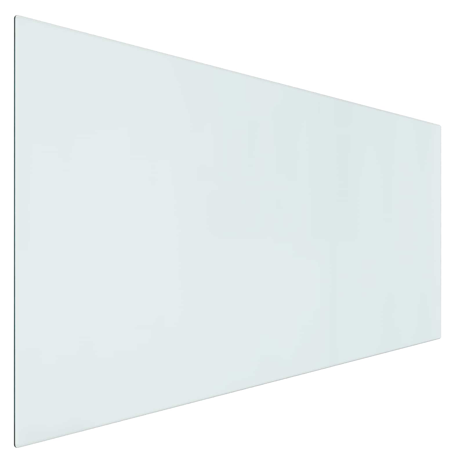 vidaXL Fireplace Glass Plate Transparent 120 x 60 cm Glass 2