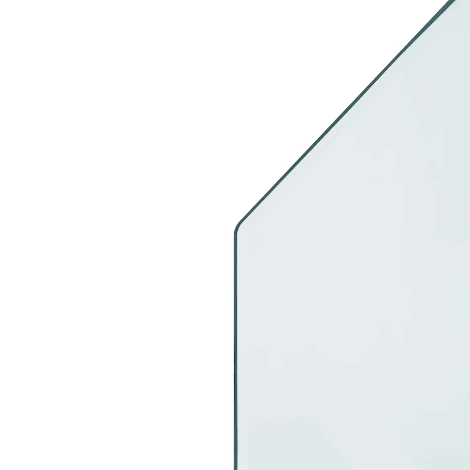 vidaXL Fireplace Glass Plate Transparent 80 x 60 cm Glass 6