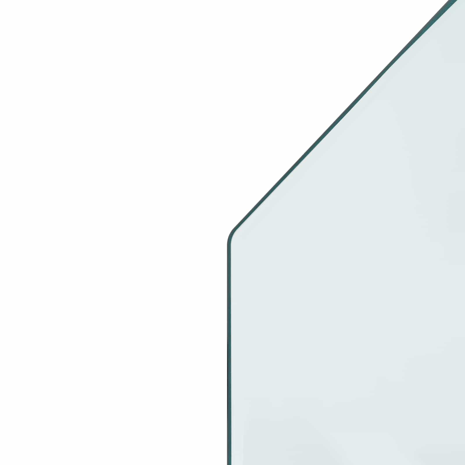 vidaXL Fireplace Glass Plate Transparent 100 x 60 cm Glass 6