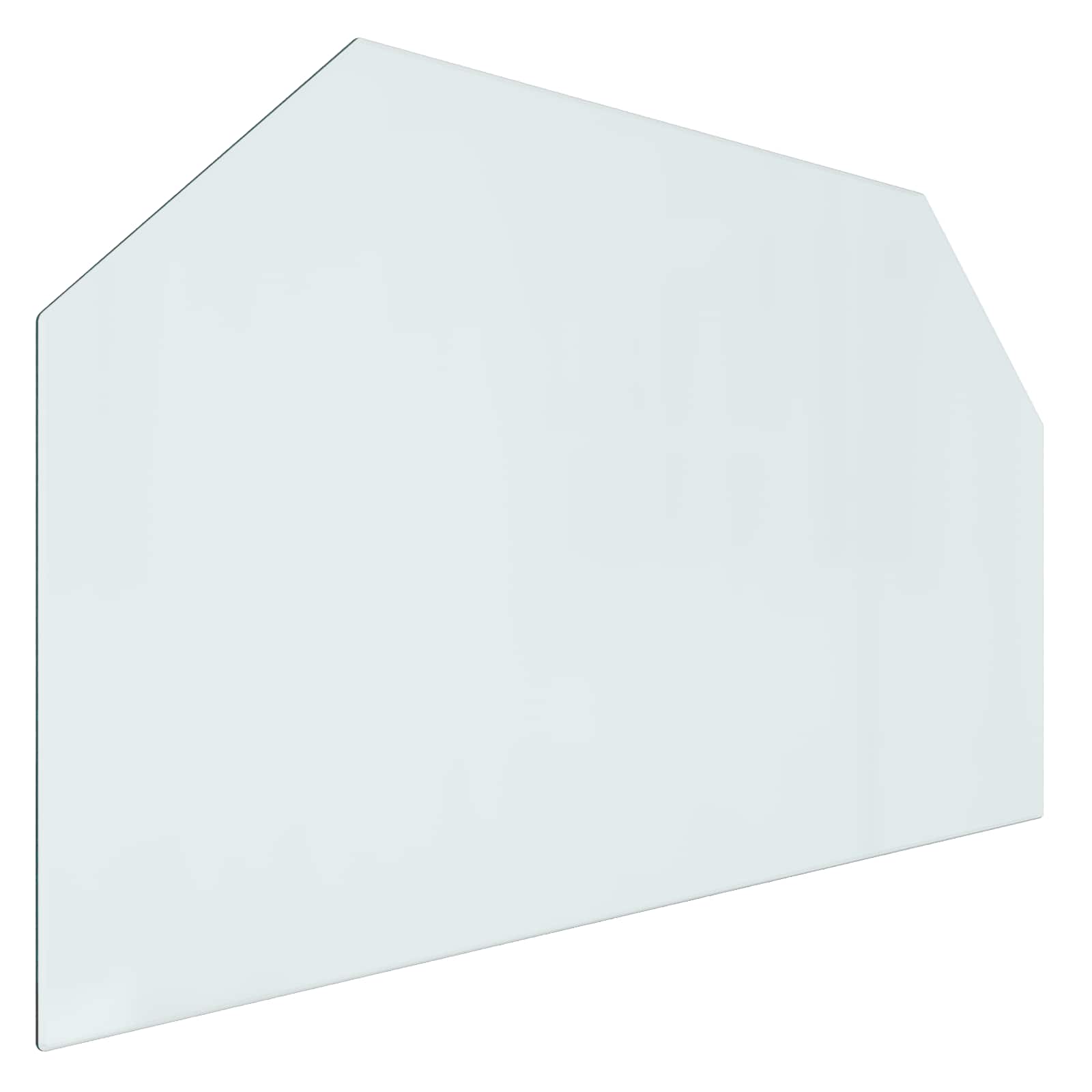 vidaXL Fireplace Glass Plate Transparent 100 x 60 cm Glass 2
