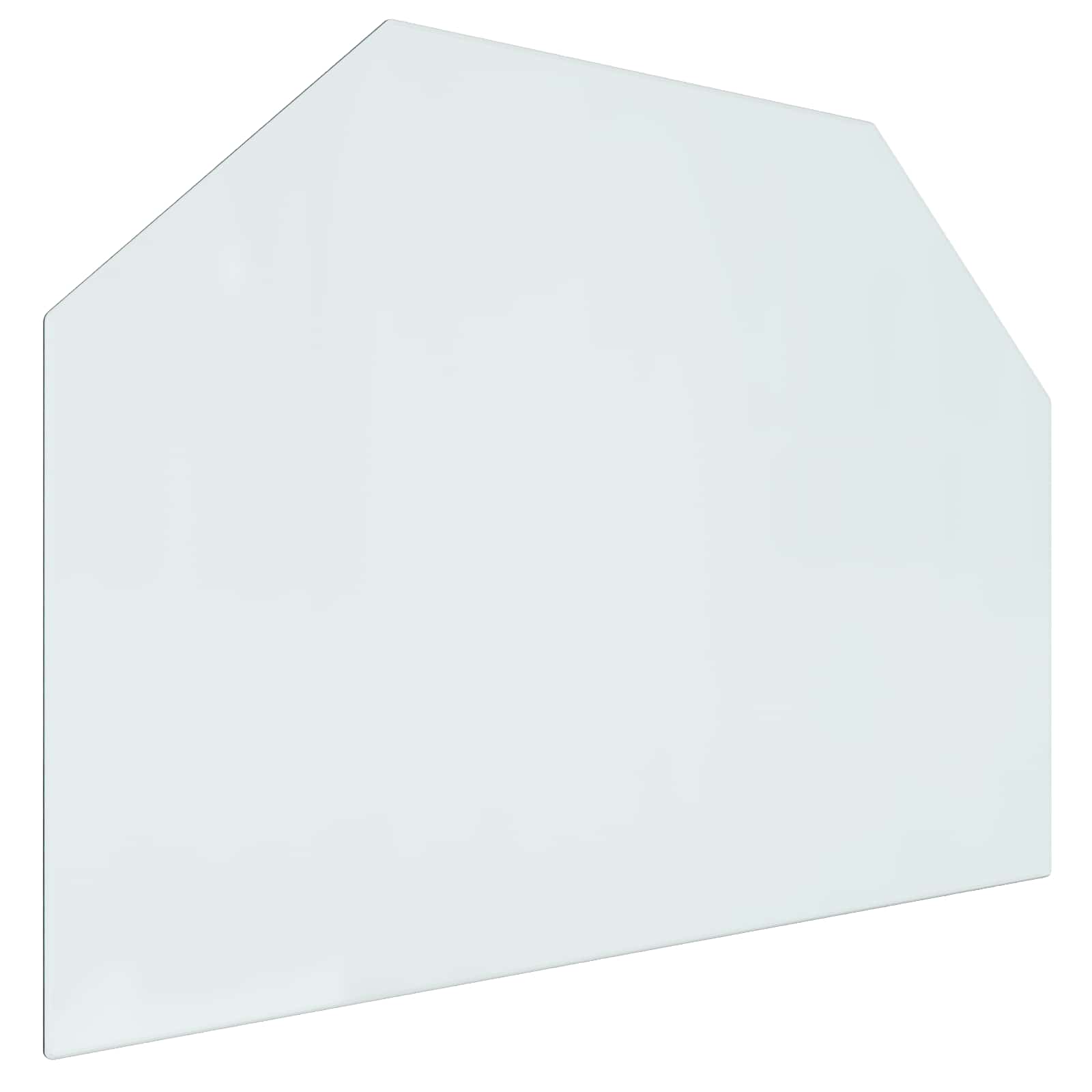 vidaXL Fireplace Glass Plate Transparent 80 x 60 cm Glass 2