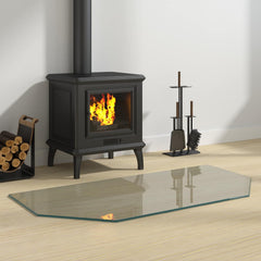 vidaXL Fireplace Glass Plate Transparent 100 x 50 cm Glass 1