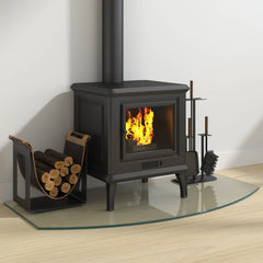 vidaXL Fireplace Glass Plate Transparent 100 x 50 cm Glass 3