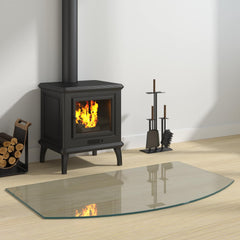 vidaXL Fireplace Glass Plate Transparent 100 x 60 cm Glass 1